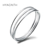 999 Sterling Silver Bangles Smooth Matte Closed Tricyclic Bangles & Bracelet For Women Elegant Sterling SIlver Jewelry
