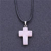 HYHONEY Cross Natural Stone Pendant Necklace for Women Necklaces&Pendants 2021 Jewelry Gifts colar