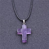 HYHONEY Cross Natural Stone Pendant Necklace for Women Necklaces&Pendants 2021 Jewelry Gifts colar