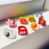 HZ 2021  Funny Cute Colorful Acrylic Resin Cartoon Animal Love Flower Ring Transparent for Women Girls Party Jewelry Gifts