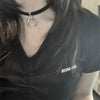 HZ 2021 Cool Designed Moon Velvet Pendant Chocker Metal Personality Sexy Chain Cool Necklace For Women Pub Jewelry Gifts