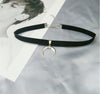 HZ 2021 Cool Designed Moon Velvet Pendant Chocker Metal Personality Sexy Chain Cool Necklace For Women Pub Jewelry Gifts