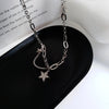 Bohemia Metal Geometry Star Pendant Necklace Vintage Contracted Joker Sweater Chains Choker Necklace for Women