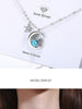 Necklace For Women Blue Crystal Moon Pendant 925 Stamp Korean Chain Vintage  Quality Fine Jewelry  GaaBou