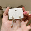design jewelry  shiny AAA zircon front and back wearing cross earrings elegant women's wedding party earring