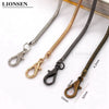 Lionsen 120cm / 0.42cm  Snake Replacement Chain Strap Metal link Clasp Purse Chain Bag Handle Shoulder Cross Body Handbags Chain