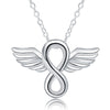 925 Stamped Silver Pretty angel wings Pendant Necklace For Women  party Wedding Jewelry Holiday gift