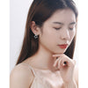 925 Stamp Silver Color Zircon Earrings Round Hollow Star Studs Earring Women Wedding Fine Jewelry Gift