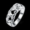 designer 925 Sterling Silver romantic heart Rings Size 7 8 9 couple rings party wedding accessories Jewelry gift
