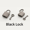 Black chain necklace square lock necklace women men metal padlock chains hip hop goth jewelry accessories  gifts
