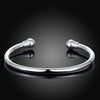 korean charms fine Simple bangles 925 sterling Silver cuff Bracelets for Women Wedding Party Gifts Jewelry