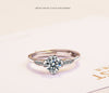 925 Stamp Silver Color Inlay Zircon Adjustable Open Finger Rings For Women Girls Wedding Dorpshipping Anelli Fine Party Jewelry