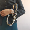Design Acrylic Metal Pig Nose Cross Body Long Bag Shoulder Chain