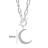 Half Moon necklace Stainless Steel Crescent Toggle Necklaces Gold Metal Luna Necklace Chunky Heavy Duty Chain Choker Collar