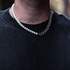 Half pearl half chain necklace