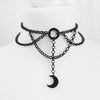 Halloween Gothic Black Chain Pumpkin Choker Made with Pendant Charm Necklace Goth Jewelry Gorgeous Women Gift Statement