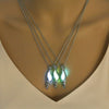 Halloween Jewelry with Silver Color Glow in the Dark Luminous Stone Locket Pendant Choker Necklace for Men Women Gift