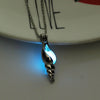 Halloween Jewelry with Silver Color Glow in the Dark Luminous Stone Locket Pendant Choker Necklace for Men Women Gift