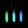 Halloween Noctilucent Glowing Necklace Bullet Hexagonal Column Luminous Necklace Night Fluorescence Glow In The Dark Necklace