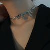 Halloween Punk Hip Hop Metal Liquid Quicksand Blood Flow Shape Chokers Necklace 2021 Trend Jewelry for Women Goth Neck Chains
