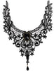 Halloween Sexy Gothic Punk Style Necklace Black Lace Neck Chain Collar Necklace Retro Victorian Women's Collar Steampunk Jewelry