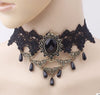 Halloween Sexy Gothic Punk Style Necklace Black Lace Neck Chain Collar Necklace Retro Victorian Women's Collar Steampunk Jewelry