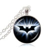 Halloween Witch necklace children accessories black cat bat jewelry glass dome pendant full moon necklaces trick or treat gift