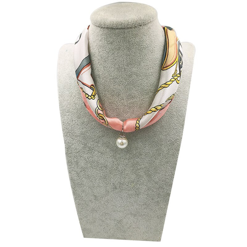 Han Jing Multi- color Jewelry Statement Necklace Pendant Scarf Women Bohemia Neckerchief Foulard Femme Accessories