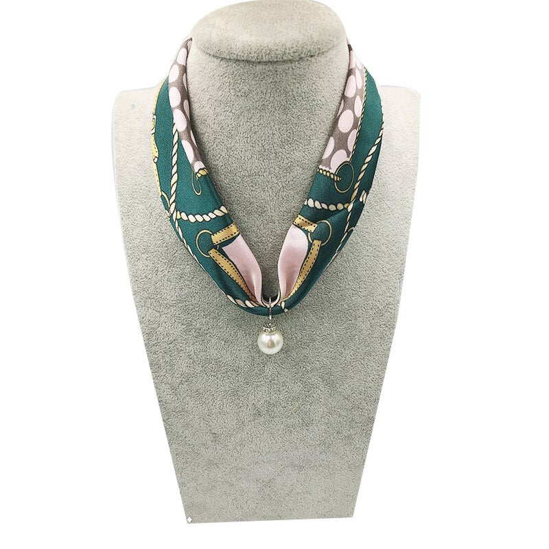 Han Jing Multi- color Jewelry Statement Necklace Pendant Scarf Women Bohemia Neckerchief Foulard Femme Accessories