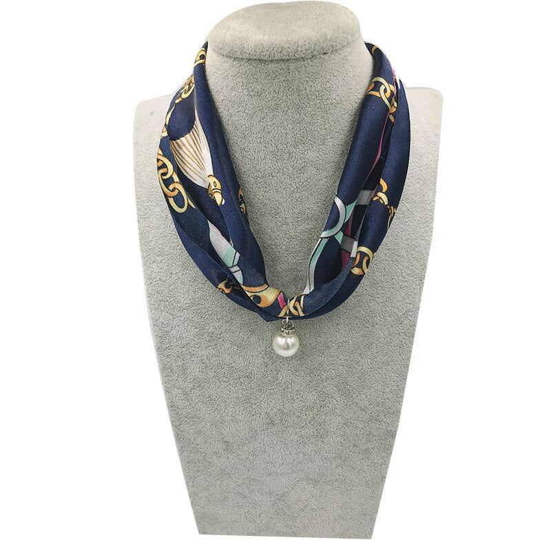 Han Jing Multi- color Jewelry Statement Necklace Pendant Scarf Women Bohemia Neckerchief Foulard Femme Accessories