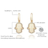 Hand Hamsa Crystal Woman Earrings Jewelry Gift Silvery Gold Vintage Charm Earring Woman Accessories  2022 New