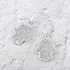 Hand Hamsa Crystal Woman Earrings Jewelry Gift Silvery Gold Vintage Charm Earring Woman Accessories  2022 New
