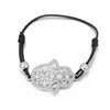 Hand Hamsa Fatima Bracelet Gold Silvery Crystal Pendant Hollow Rope Women Bracelets Leather Buddhism Jewelry Women Accessorie
