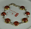 Hand Made Genuine RED Tiger EYE Bracelet 100% 925 Sterling Silver BR0060