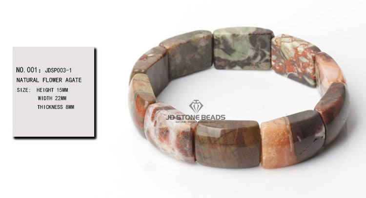 Hand Row bracelet bangle unakite stone Amethyst red agate green aventurine trendy style bracelets JD stone beads