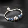 Hand-woven Pearl Bracelet Silver 925 Sterling Silver Bracelet Cloisonne Natural Pearl Beads Jewelry