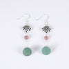 Handmade 925 sterling silver drop earrings DIY original Chinese knot Strawberry Quartz hetian jade women earrings fine jewelry