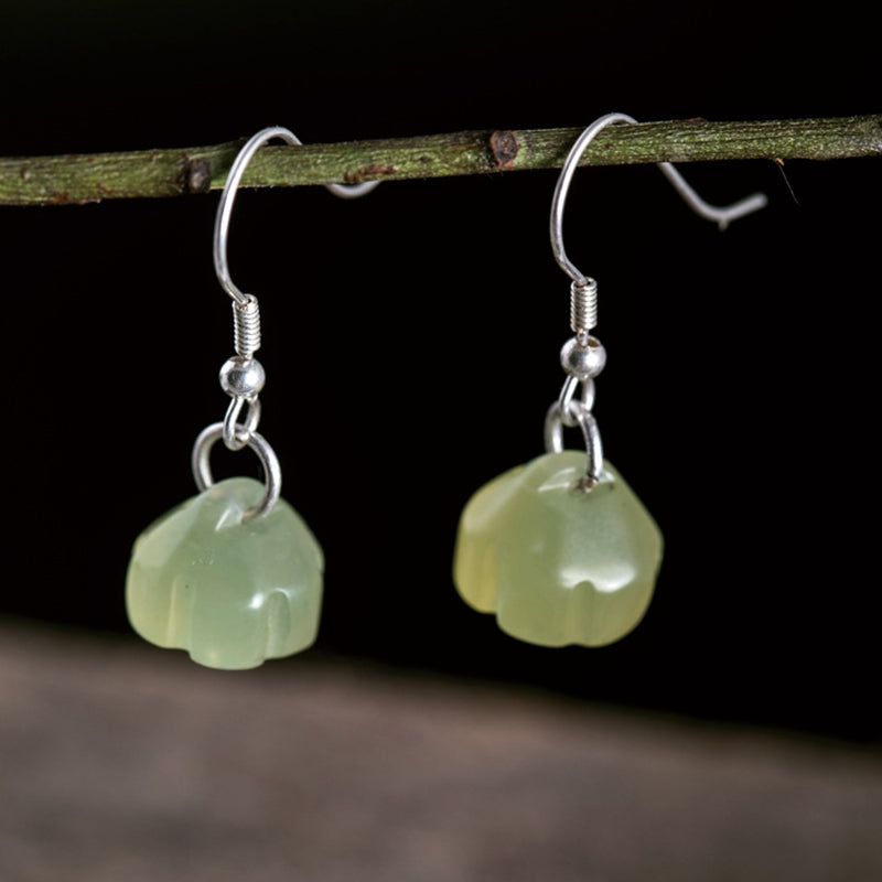 Handmade 925 sterling silver drop earrings original lotus new design elegant earrings for women 2020 charms fine jewelry gift