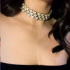 Handmade Big Rhinestone 3 Rows Choker Necklace Wedding Jewelry for Women  Crystal Clavicle Chain Collar Choker Necklace