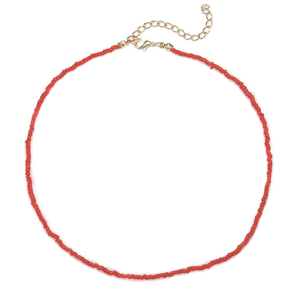 Handmade Bohemian Beads Chokers Necklaces for Women Girls Colorful Boho Short Clavicle Necklaces Jewelry  Gift