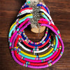 Handmade Bohemian Rainbow Choker Women Necklace Multi Strand African Style Bead Beach Necklace Summer Jewelry