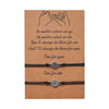 Handmade Braided Black Rope Bracelet Silver Color Bohemian Sun&Moon Charm Bracelets For Women Men Pinky Promise Card Bracelet