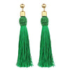Handmade Brincos Silk Tassel Fringed Earrings 2020 Trendy Black Red Yellow Green Long Dangels Ear Jewellery For Women 2E138