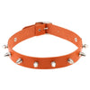 Handmade Cone Bullet Stud Rivet Spikes Punk Collar Choker Necklace Harajuku PU Leather Choker Punk Goth 41*2cm