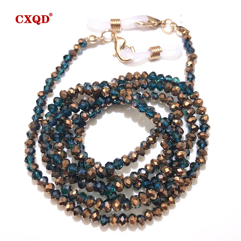Handmade  Reading Glasses Chain For Women Sunglasses Cords Casual 3mm electroplated Glass Beaded Eyeglass Masks Chain