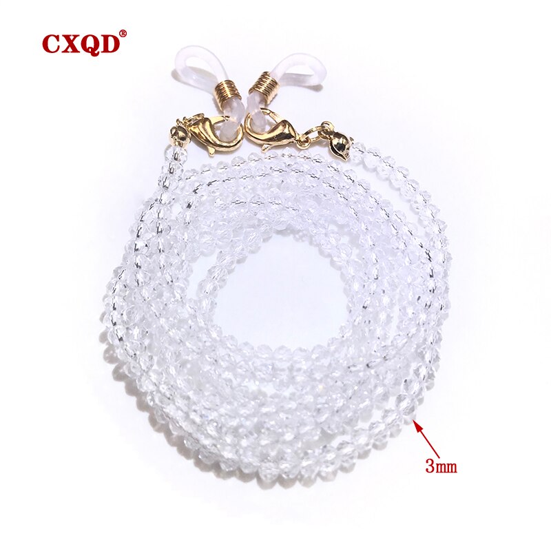 Handmade  Reading Glasses Chain For Women Sunglasses Cords Casual 3mm electroplated Glass Beaded Eyeglass Masks Chain