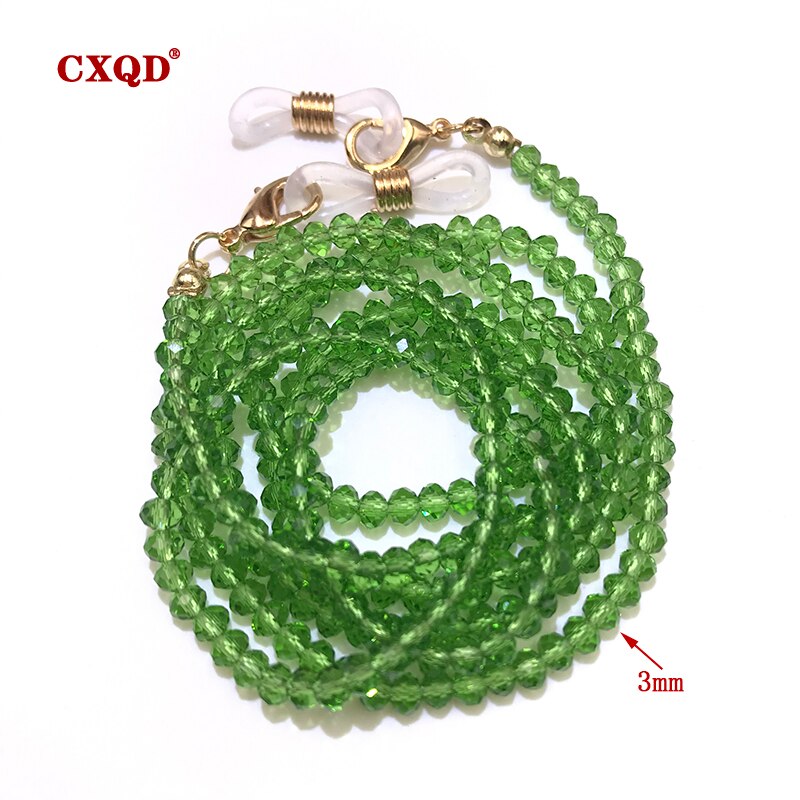 Handmade  Reading Glasses Chain For Women Sunglasses Cords Casual 3mm electroplated Glass Beaded Eyeglass Masks Chain