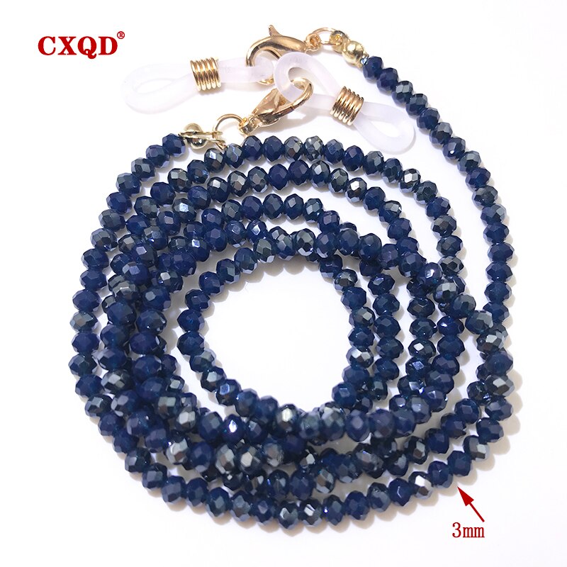 Handmade  Reading Glasses Chain For Women Sunglasses Cords Casual 3mm electroplated Glass Beaded Eyeglass Masks Chain