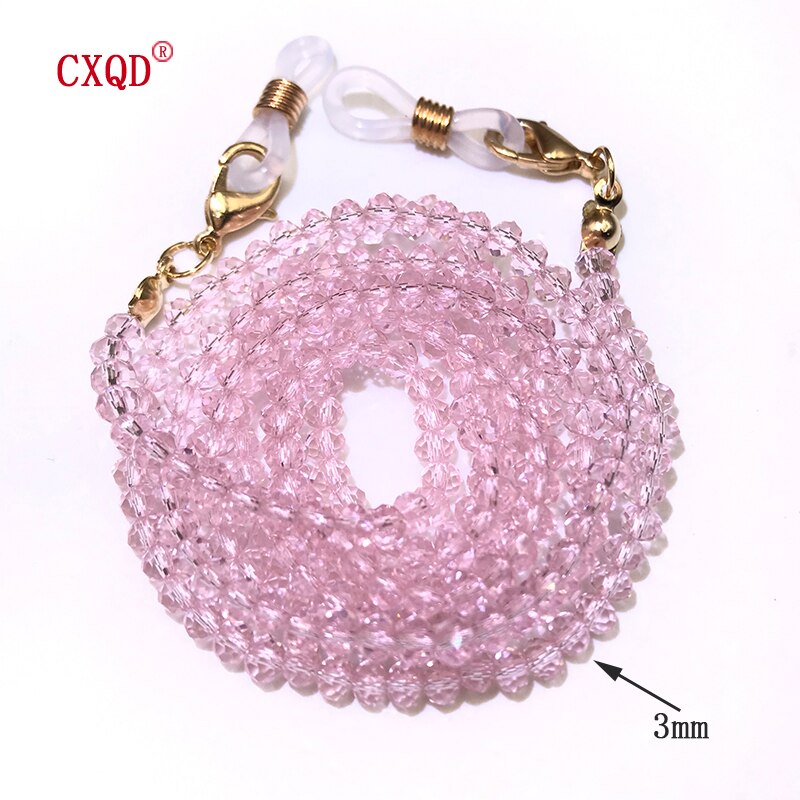 Handmade  Reading Glasses Chain For Women Sunglasses Cords Casual 3mm electroplated Glass Beaded Eyeglass Masks Chain
