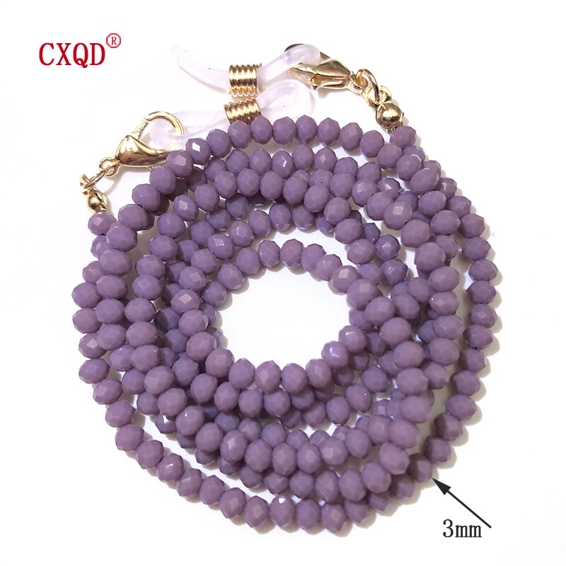 Handmade  Reading Glasses Chain For Women Sunglasses Cords Casual 3mm electroplated Glass Beaded Eyeglass Masks Chain